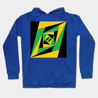 green black and yellow triangles Hoodie